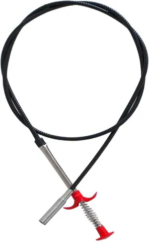 Drain Snake, Drain Clog Remover - Gutter Cleaning Tools Drain Cleaner for Toilet Sewer Shower Kitchen Bathroom Tub Clogged Drains Opener Cleaning Tool, Flexible Grabber Claw Pick Up Reacher (63 inch)
