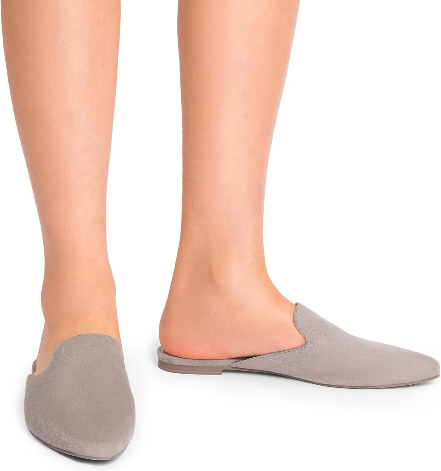 DREAM PAIRS Women's Flat Mules Pointed Toe Backless Loafer Shoes
