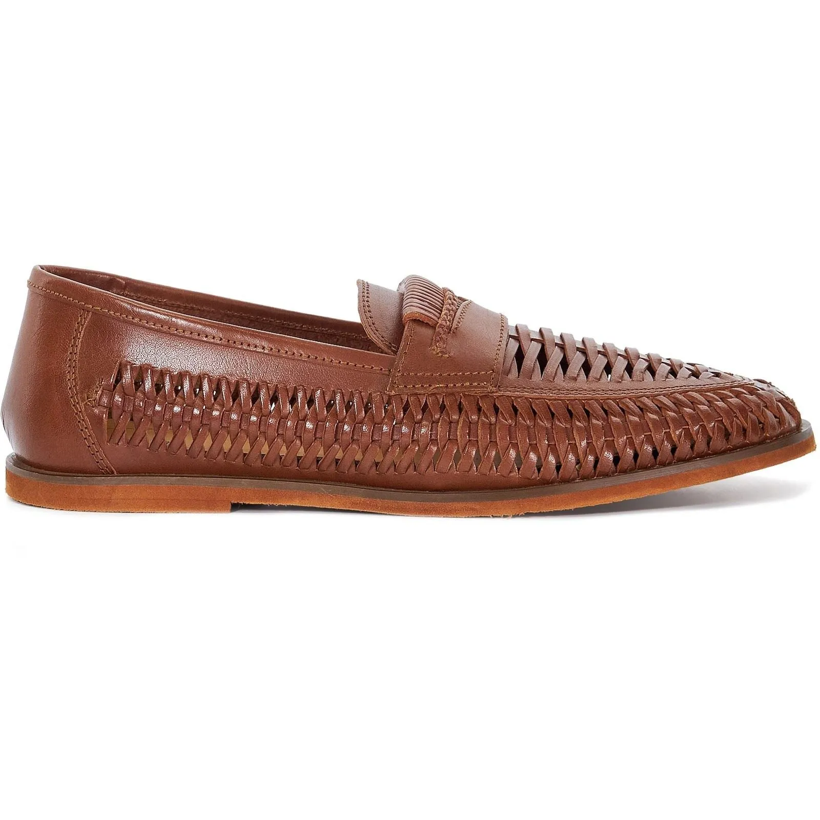 Dune Brickles Leather Men's Tan Loafers