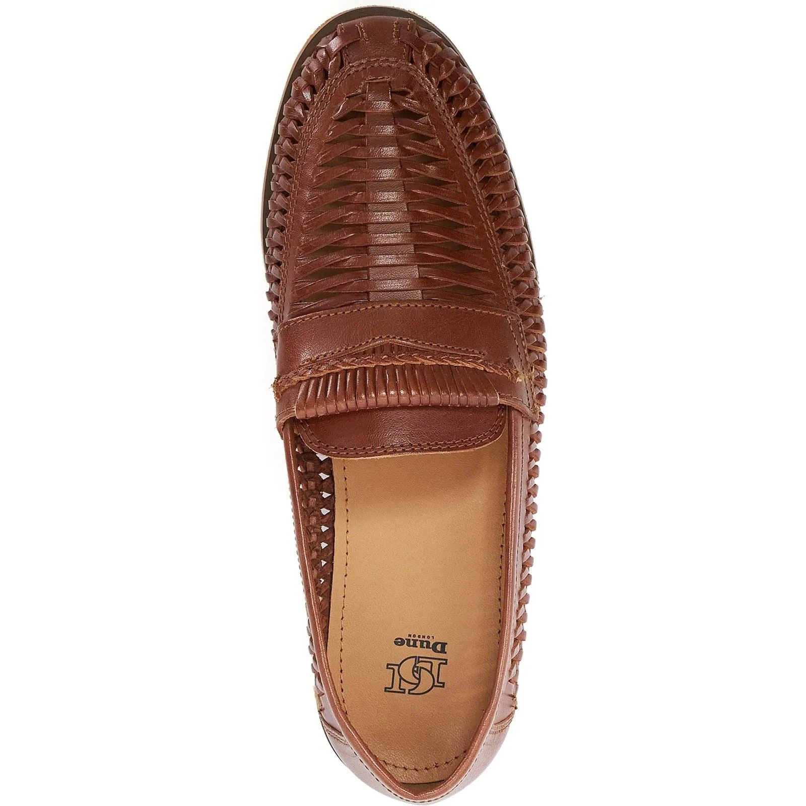 Dune Brickles Leather Men's Tan Loafers