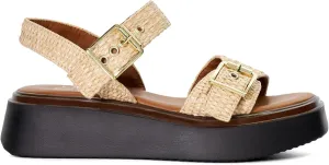 Dune London Women's Loells Platforms-Sandals, Natural, 7