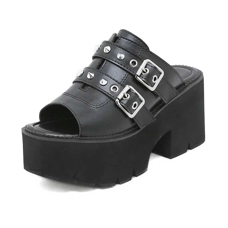 Earthbound Buckle Spiked Platform Mule