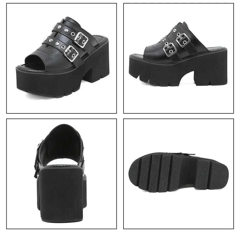 Earthbound Buckle Spiked Platform Mule