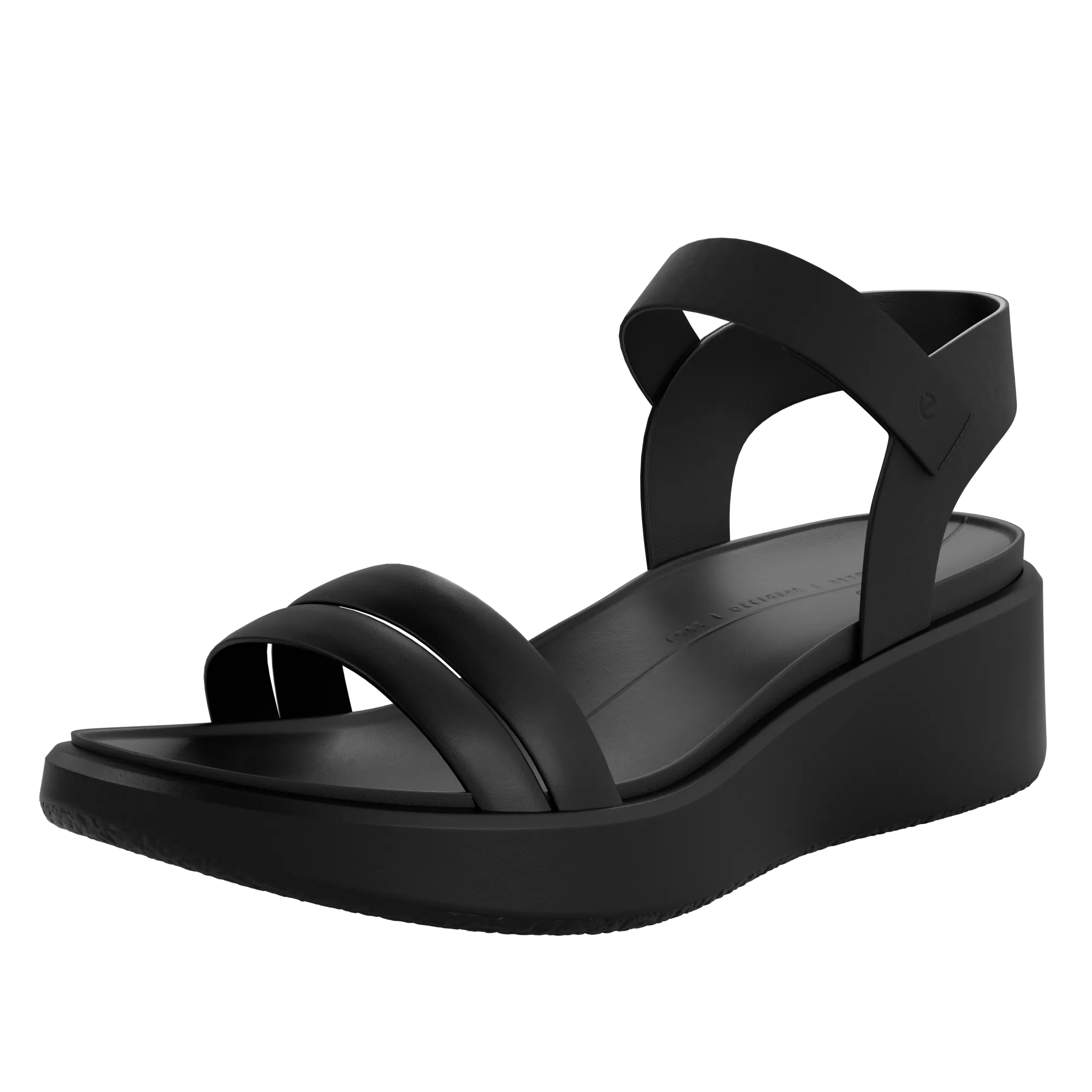 ECCO FlowT - Ladies Wedge Sandal in Black