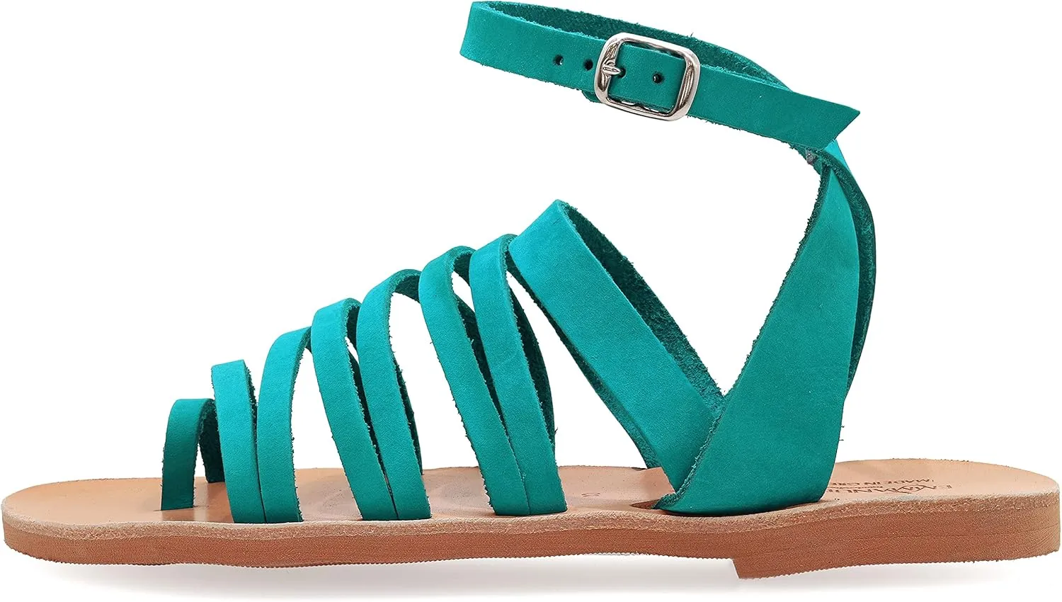 Emmanuela Ancient Greek Sandals, Quality Handmade Leather Toe Ring Flat Sandals, Adjustable Buckle Strappy Sandals, Ankle Strap Summer Shoes, Boho Chic Cuff Sandals