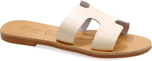 EMMANUELA handcrafted for you Women's Slide Sandal, Off White, 8