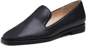 FEVERSOLE Women's Fashion Dress Comfort Low Heel Office Penny Loafer Flats
