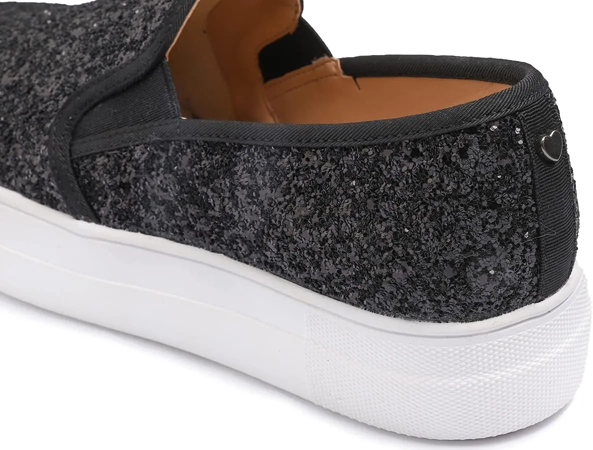 FEVERSOLE Women's Fashion Slip On Sneaker Casual Platform Loafers