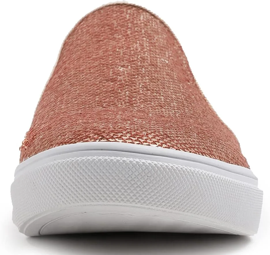 FEVERSOLE Women's Fashion Sparkle Sequin Embellished Sneaker Party Holiday Casual Shoes