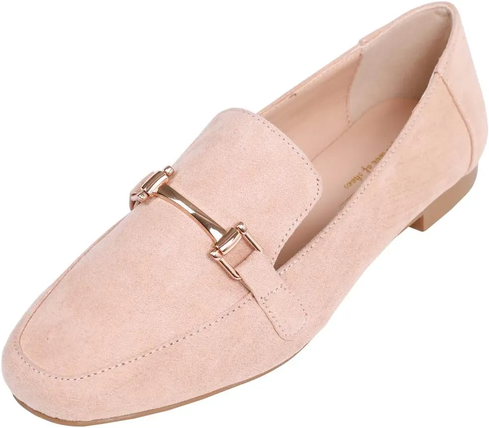 Feversole Women's Fashion Trim Deco Loafer Slippers