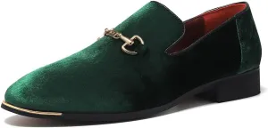 FLQL Men's Luxury Penny Loafer Slip-On Velvet Shoes Party Dancing Shoes Suede Wedding Shoes Plus Size 7-13