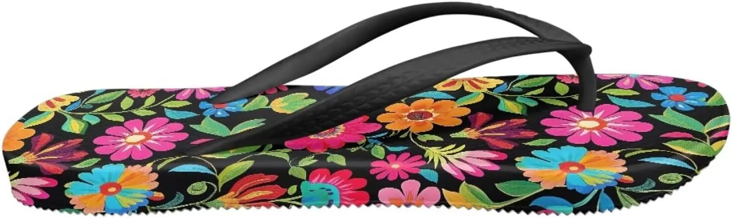 Forchrinse Custom Flip Flops Slippers for Women Quick Dry Shower Slides Non Slip Summer Flats Sandals for Beach Thong Sandals
