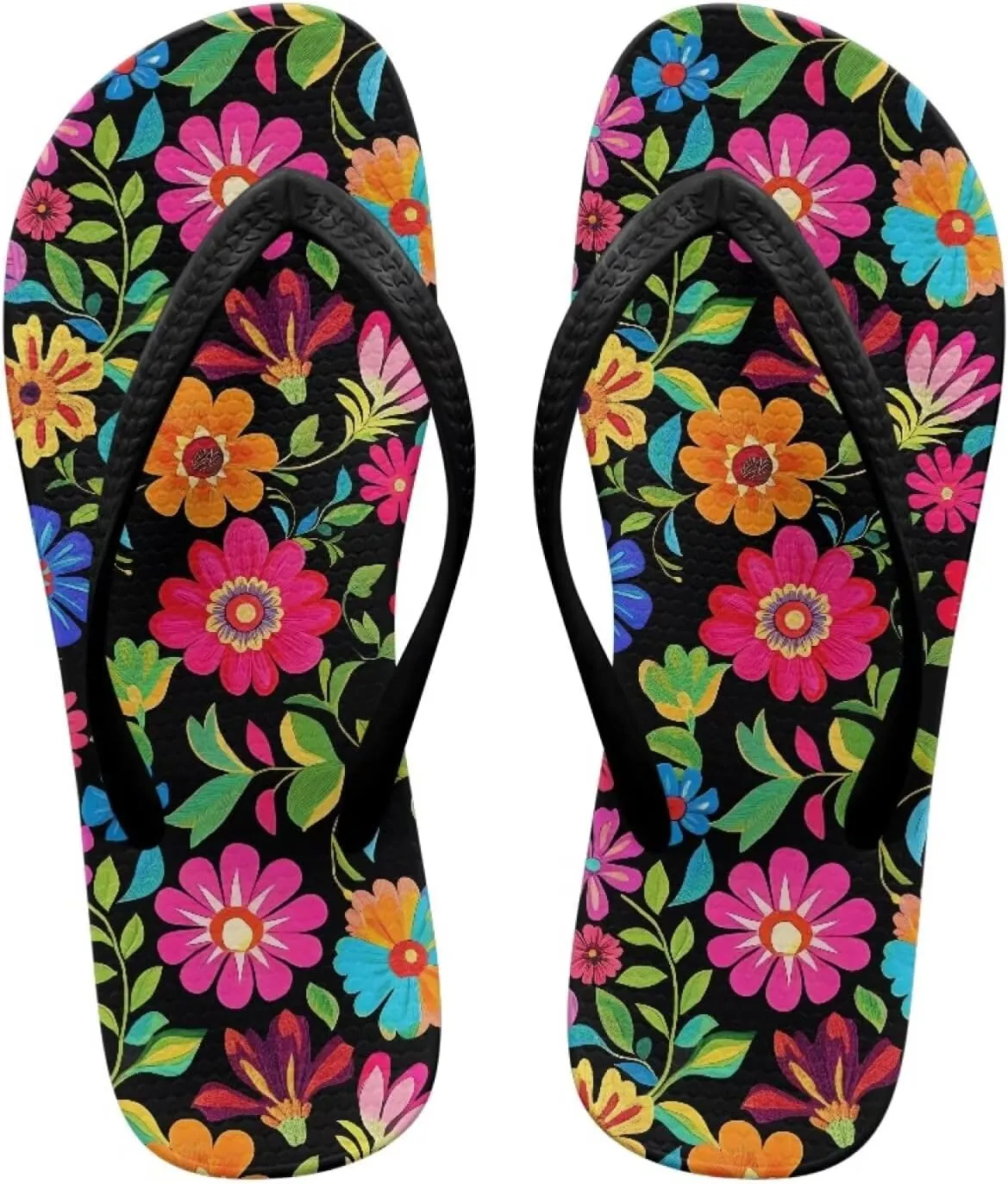 Forchrinse Custom Flip Flops Slippers for Women Quick Dry Shower Slides Non Slip Summer Flats Sandals for Beach Thong Sandals