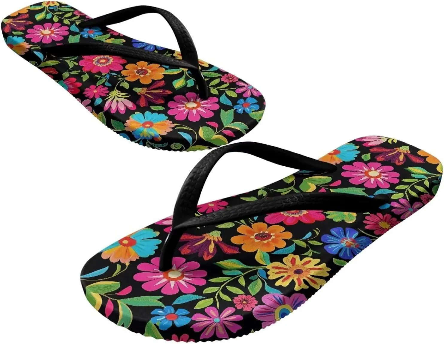 Forchrinse Custom Flip Flops Slippers for Women Quick Dry Shower Slides Non Slip Summer Flats Sandals for Beach Thong Sandals