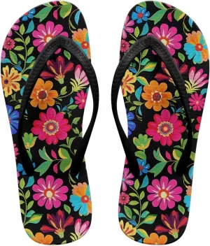 Forchrinse Custom Flip Flops Slippers for Women Quick Dry Shower Slides Non Slip Summer Flats Sandals for Beach Thong Sandals