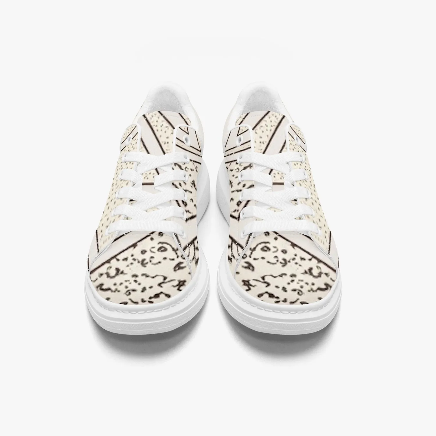 FZ Unisex African Print Leather Oversized Sneakers
