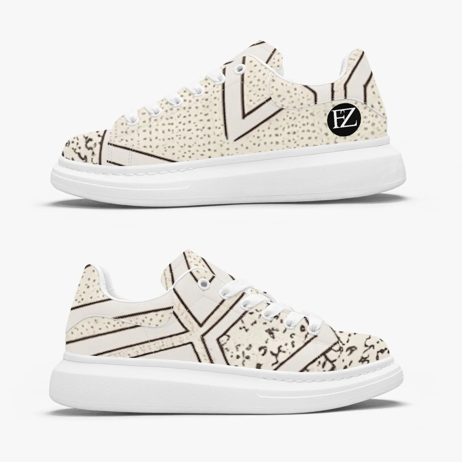 FZ Unisex African Print Leather Oversized Sneakers