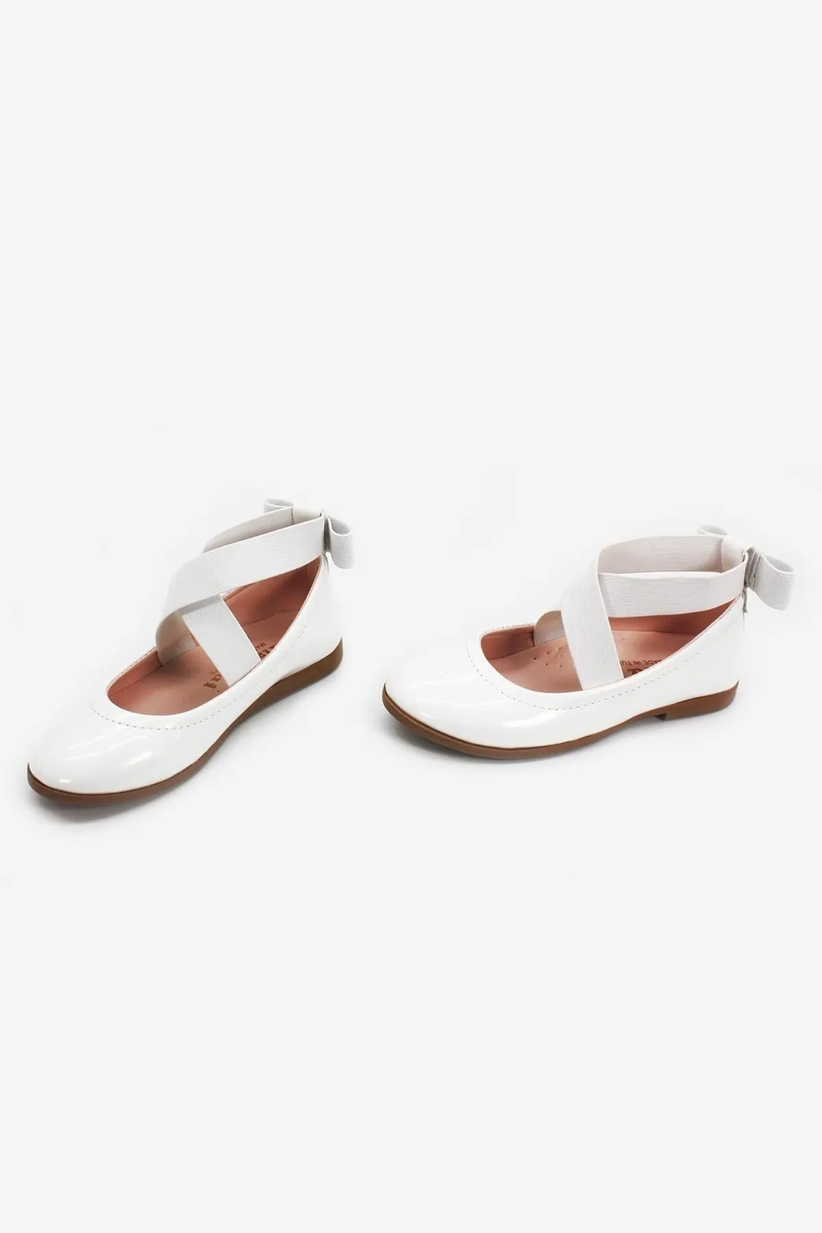 Girl's Bow White Flat Shoes