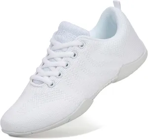 Girls White Cheerleading Shoes Lightweight Competition Sneakers Women Indoor Cheer Dance Shoe