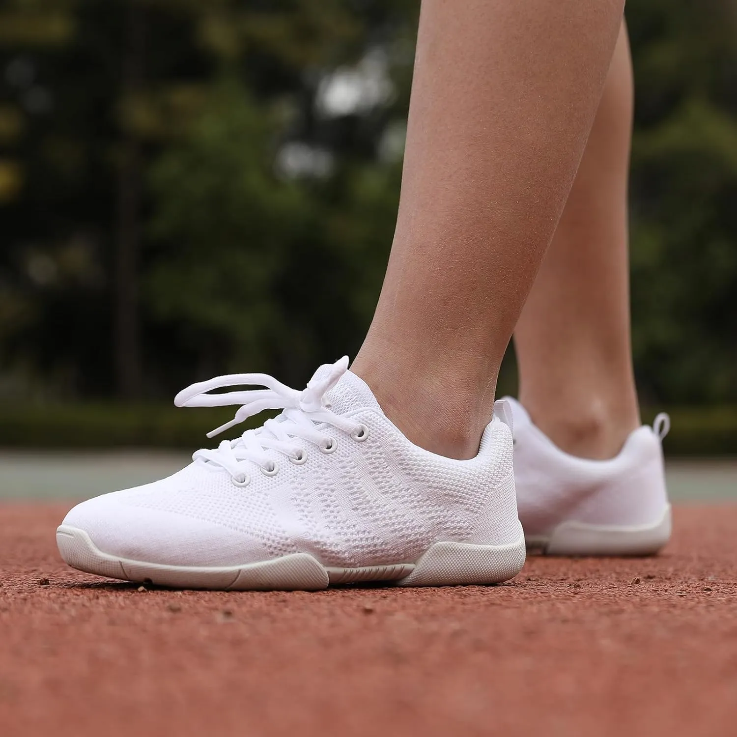 Girls White Cheerleading Shoes Lightweight Competition Sneakers Women Indoor Cheer Dance Shoe