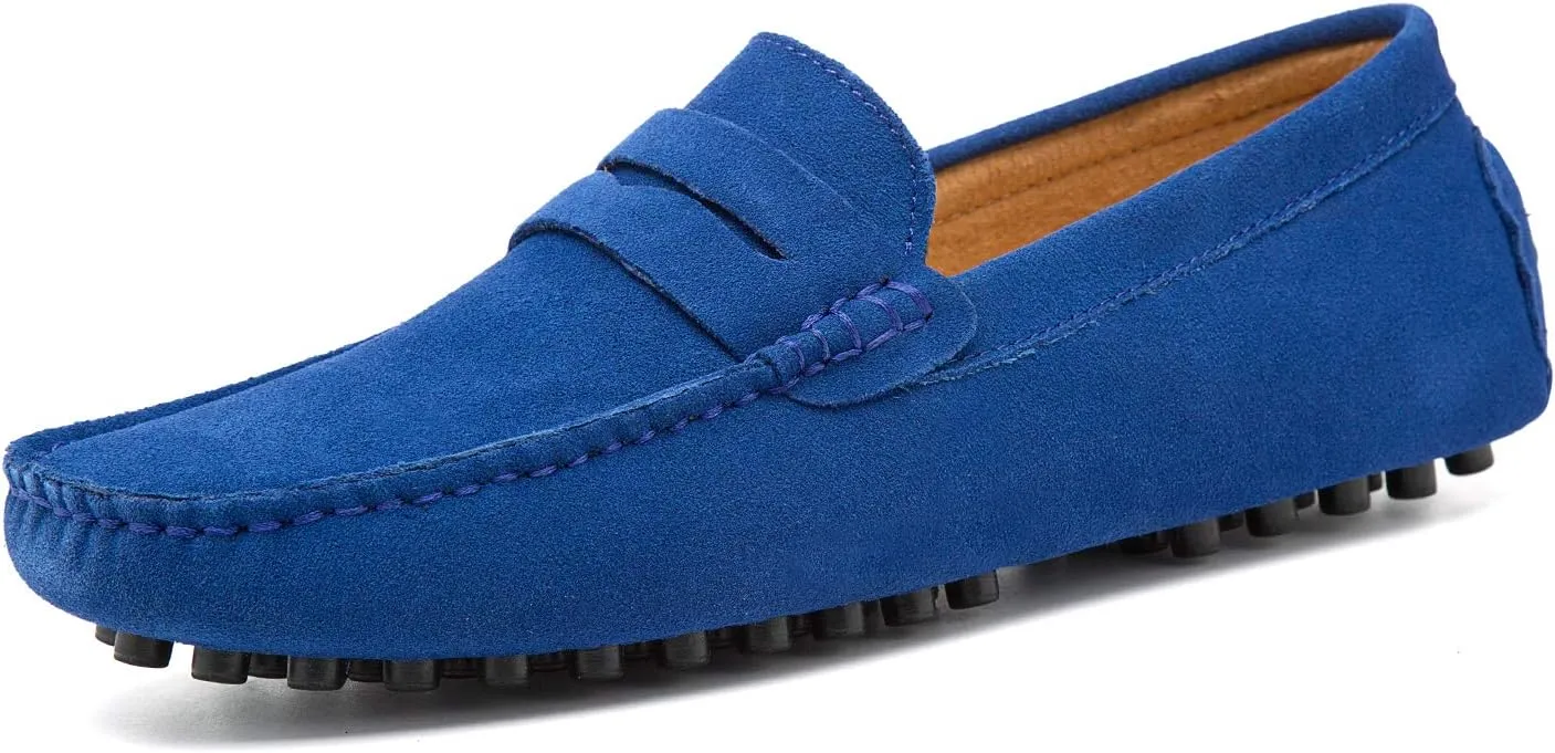 Go Tour Men's Penny Loafers Moccasin Driving Shoes Slip On Flats Boat Shoes