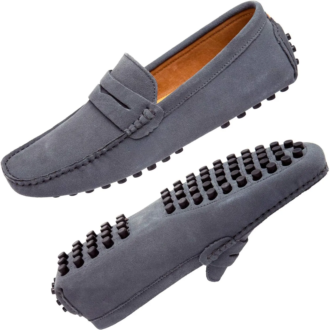 Go Tour Men's Penny Loafers Moccasin Driving Shoes Slip On Flats Boat Shoes