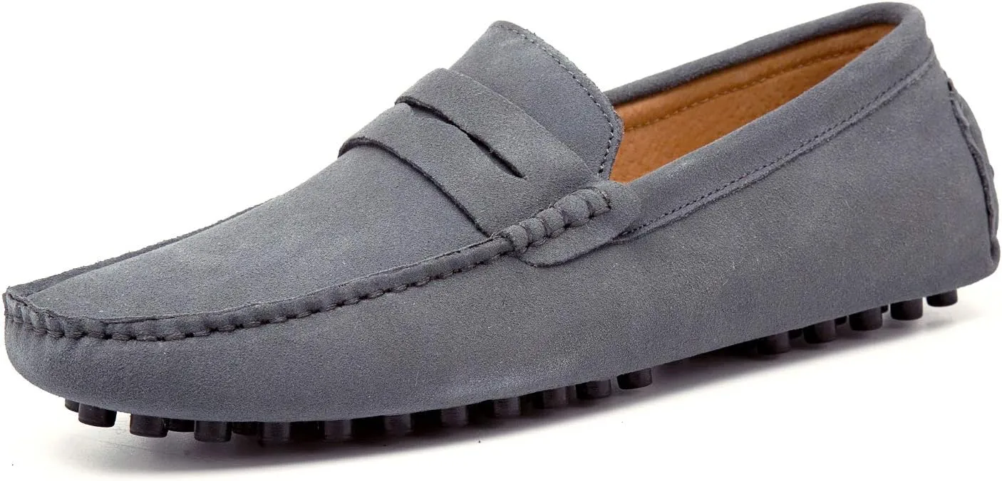 Go Tour Men's Penny Loafers Moccasin Driving Shoes Slip On Flats Boat Shoes