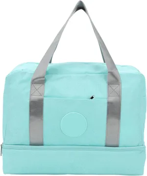 Gym Bag, Dry Wet Separated Duffle Bag Lightweight Waterproof Sports Travel Bag For Men Women Swimwear Swimming Fitness Equipment (Lake Blue)