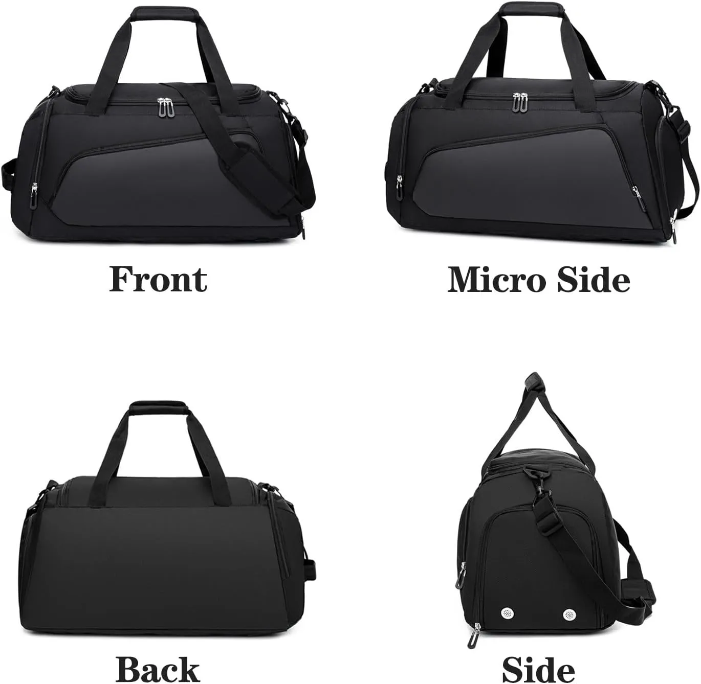 Gym Bag for Men Women 55L Lightweight Duffle Bag with Shoe Compartment & Wet Pocket Carry On Travel Duffel Bag for Sports, Gym, Yoga, Hiking, Camping Oxford Tactical Weekender Overnight Bag