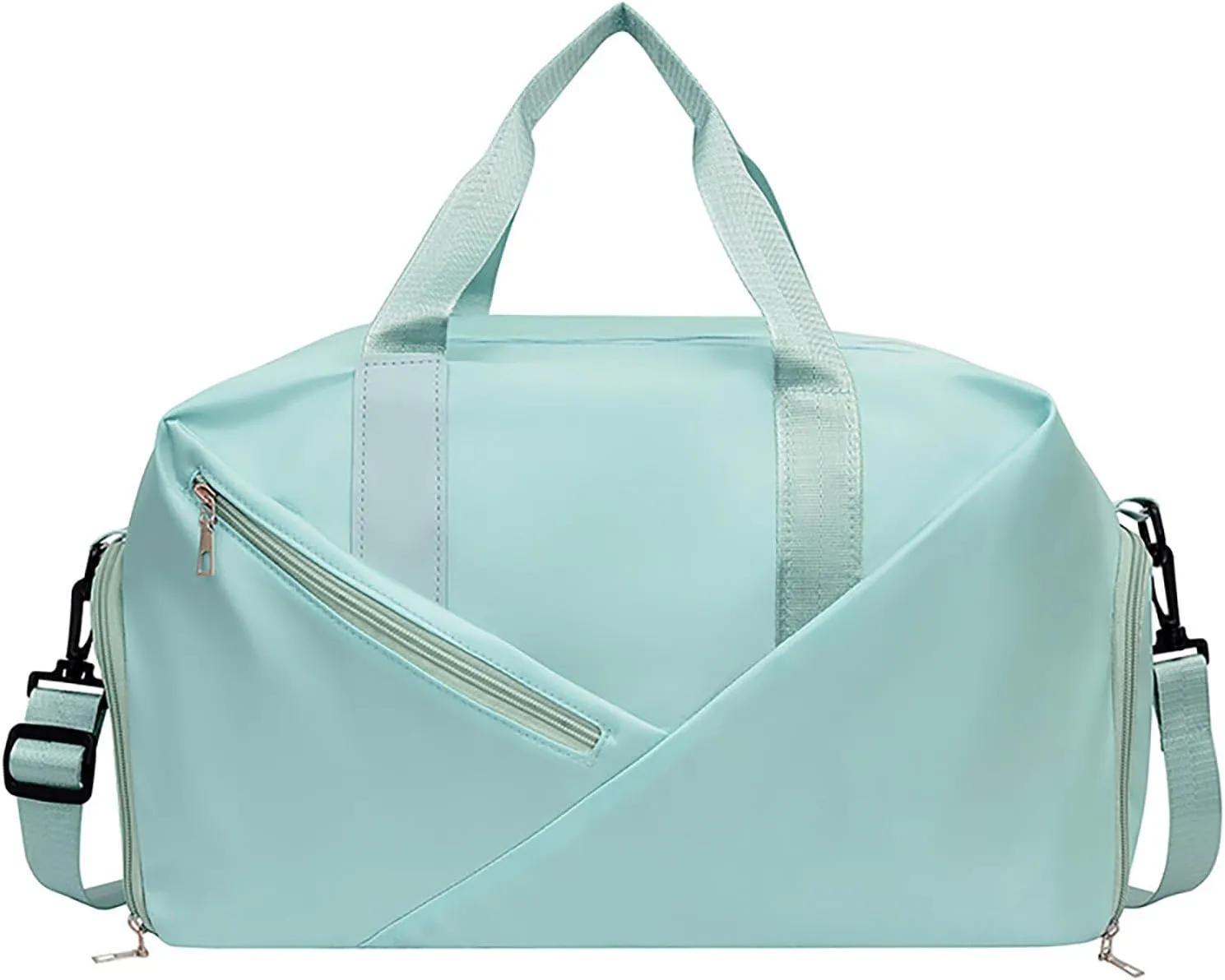 Gym Bag for Women and Men, 30L Travel Duffle Bags with Shoe Compartment & Wet Pocket, Lightweight Weekender Carry On Bag for Sports, Gym, Yoga, Camping Green