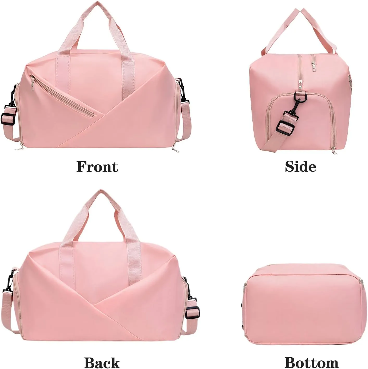 Gym Bag for Women and Men, 30L Travel Duffle Bags with Shoe Compartment & Wet Pocket, Lightweight Weekender Carry On Bag for Sports, Gym, Yoga, Camping Green