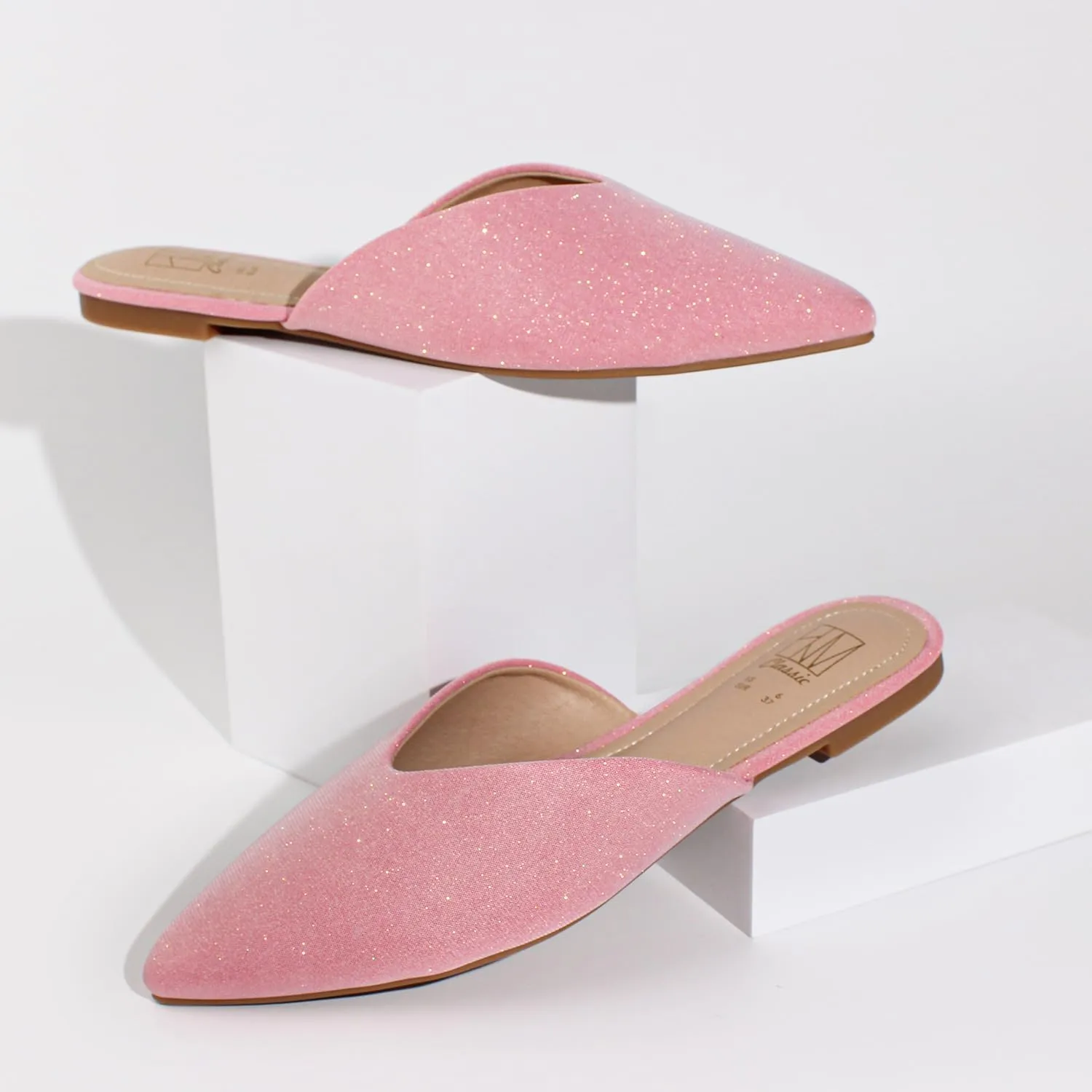 Hawkwell Women's Backless Slip on Slides Loafer Shoes Flats Comfortable Pointed Toe Mules