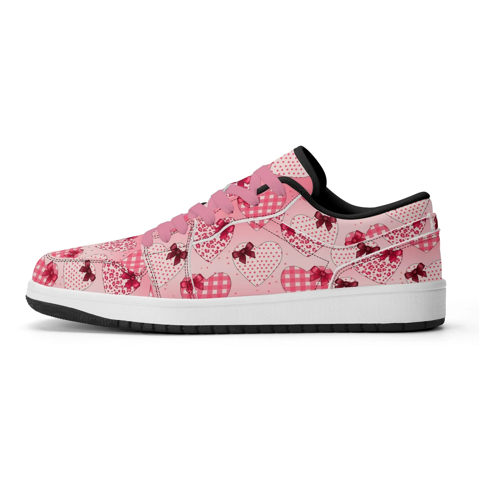Hearts Low Top Leder Sneaker für Damen