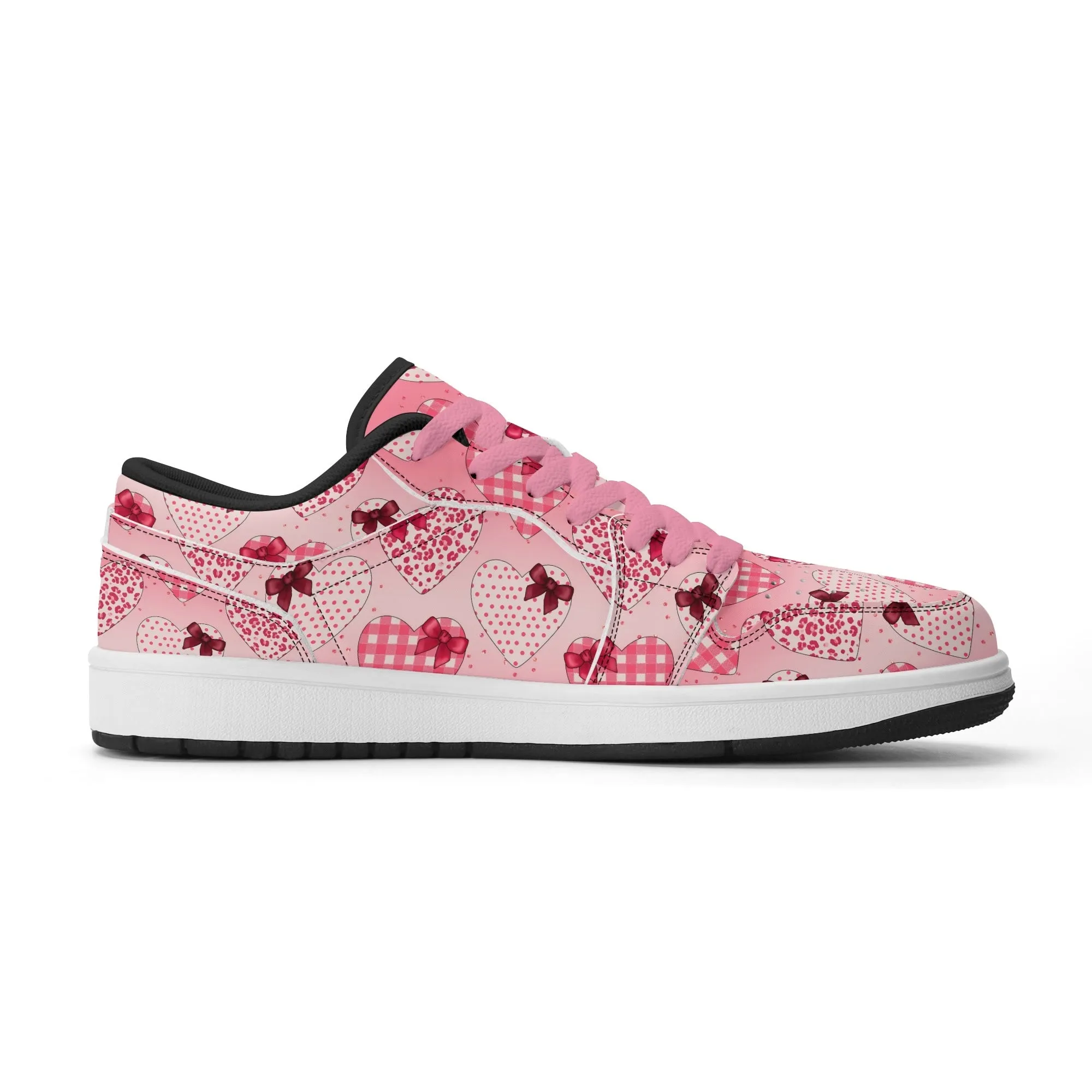 Hearts Low Top Leder Sneaker für Damen