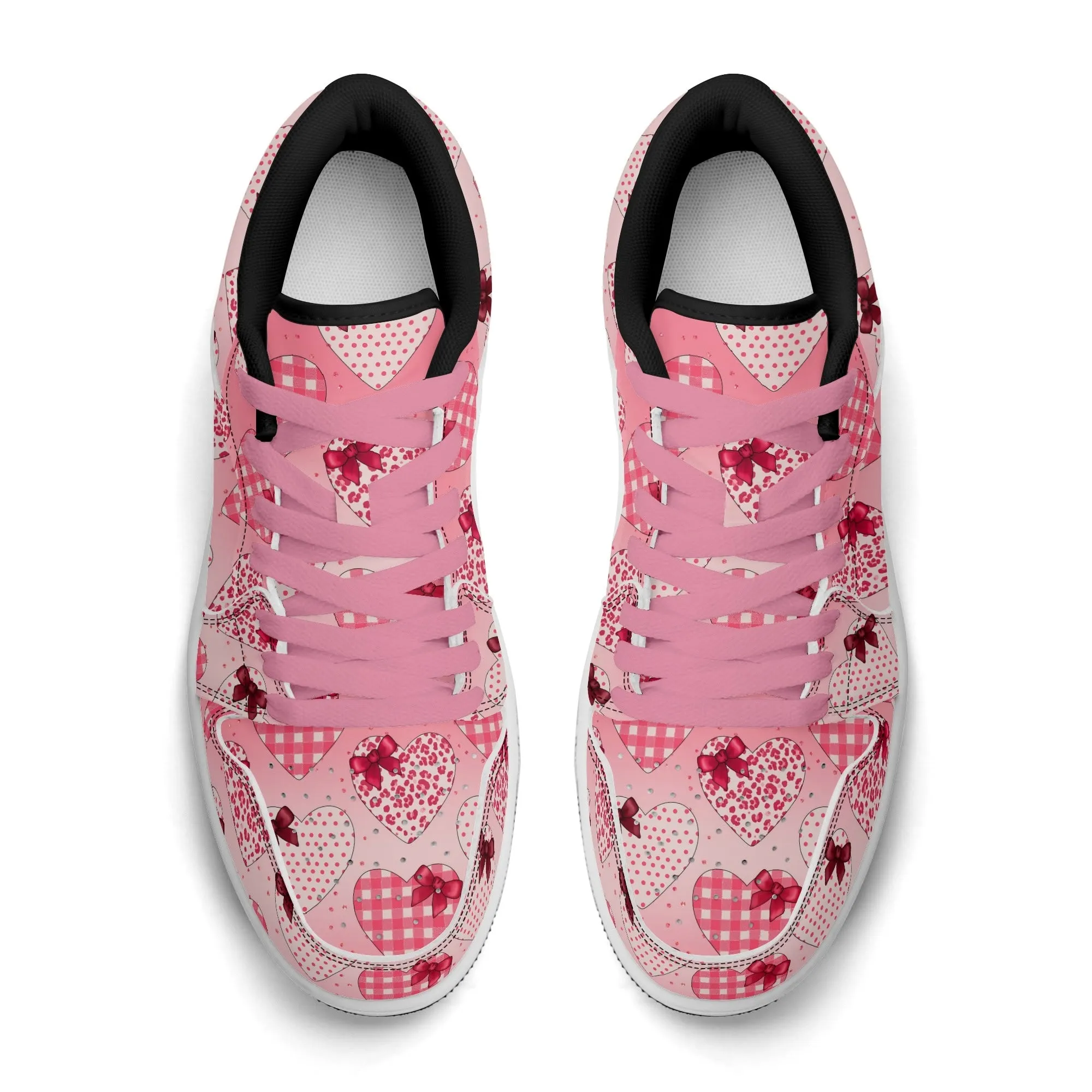 Hearts Low Top Leder Sneaker für Damen