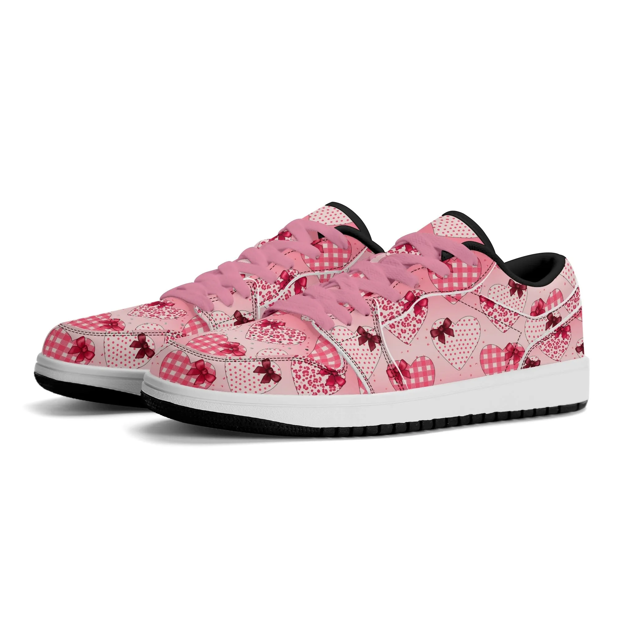 Hearts Low Top Leder Sneaker für Damen