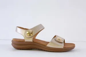 HEAVENLY FEET - PENELOPE FLAT FASHION SANDAL - GOLD