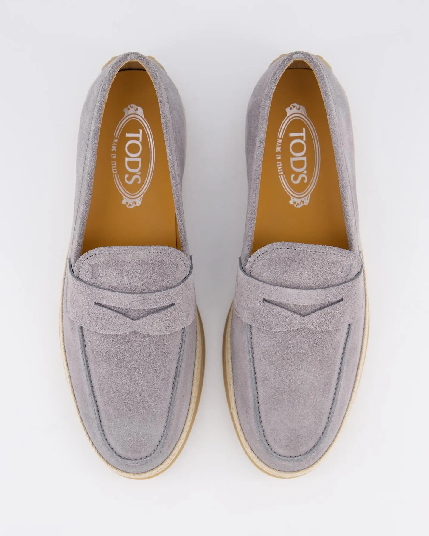 Heren Gomma Rafia Mocassin Grijs