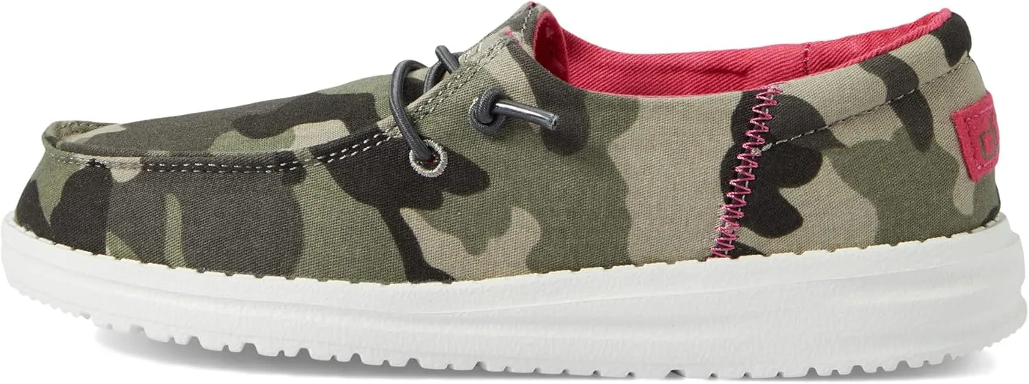 Hey Dude Girl's Wendy Youth Multiple Sizes & Colors | Girl’s Shoes | Girl’s Lace Up Loafers | Lightweight & Comfortable