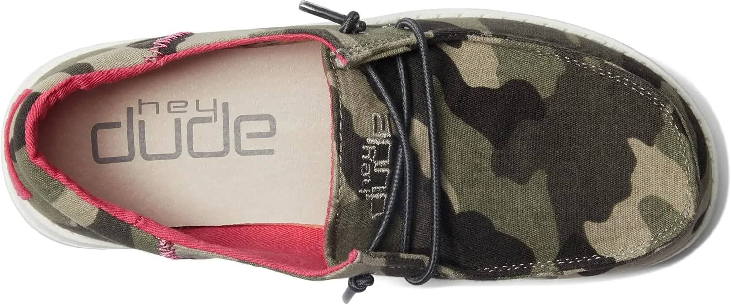 Hey Dude Girl's Wendy Youth Multiple Sizes & Colors | Girl’s Shoes | Girl’s Lace Up Loafers | Lightweight & Comfortable