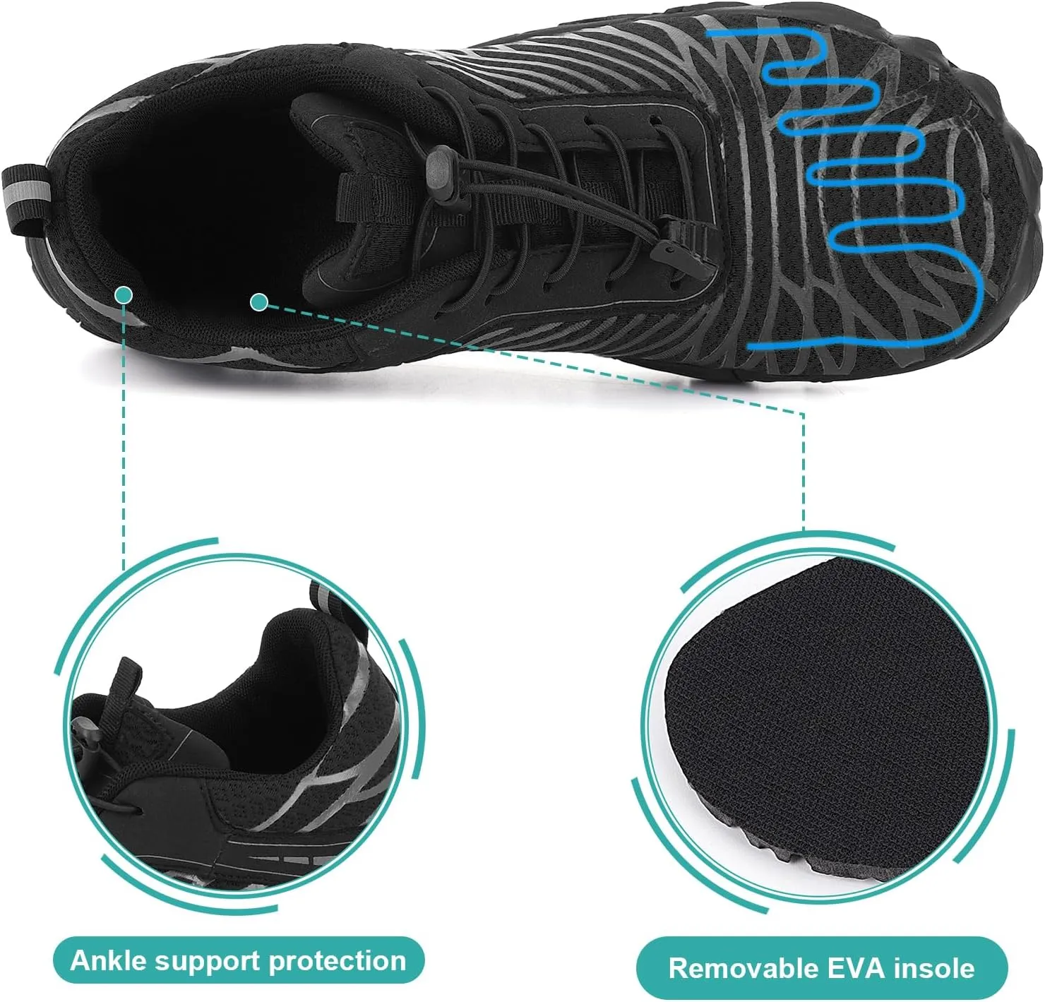 Hike Barefoot Shoes Women Men Non-Slip Healthy Barefoot Shoes Womens Mens Breathable Fashion Trail Rnning Hiking Shoe Womens Mens Wide Toe Zero Drop Shoe
