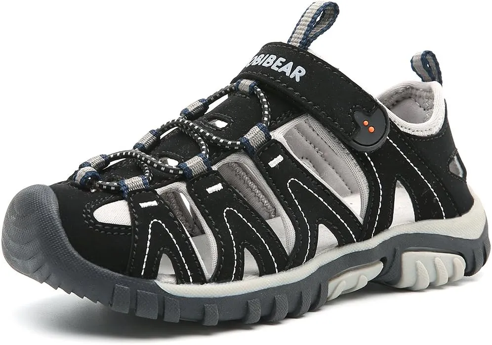 HOBIBEAR Boys Girls Sport Water Sandals Closed-Toe Outdoor(Toddler/Little Kid/Big Kid)