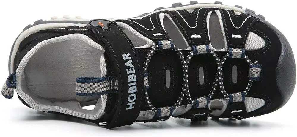 HOBIBEAR Boys Girls Sport Water Sandals Closed-Toe Outdoor(Toddler/Little Kid/Big Kid)