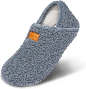 House Slippers for Women Soft-Lightweight House Shoes Men’s Furry Slippers Socks with Rubber Sole for Indoor Outdoor Use
