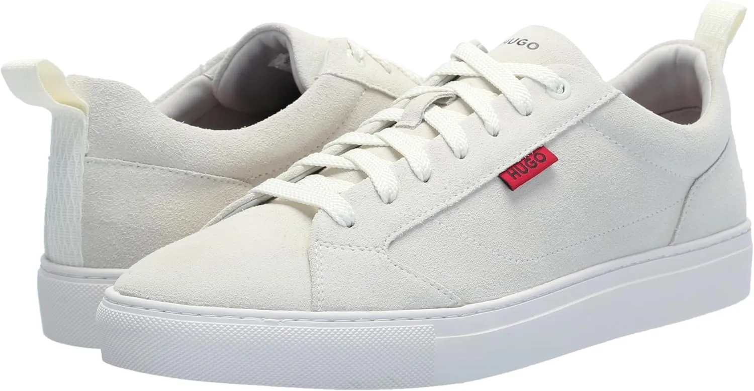 HUGO Men's Essential Cupsole Suede Low Top Sneaker