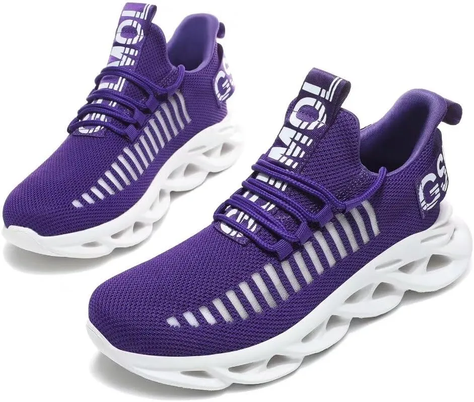 Jakcuz Women's Lace Up Walking Shoes Breathable Ultra Lightweight Sport Casual Ladies Girls Fashion Platform Sneakers