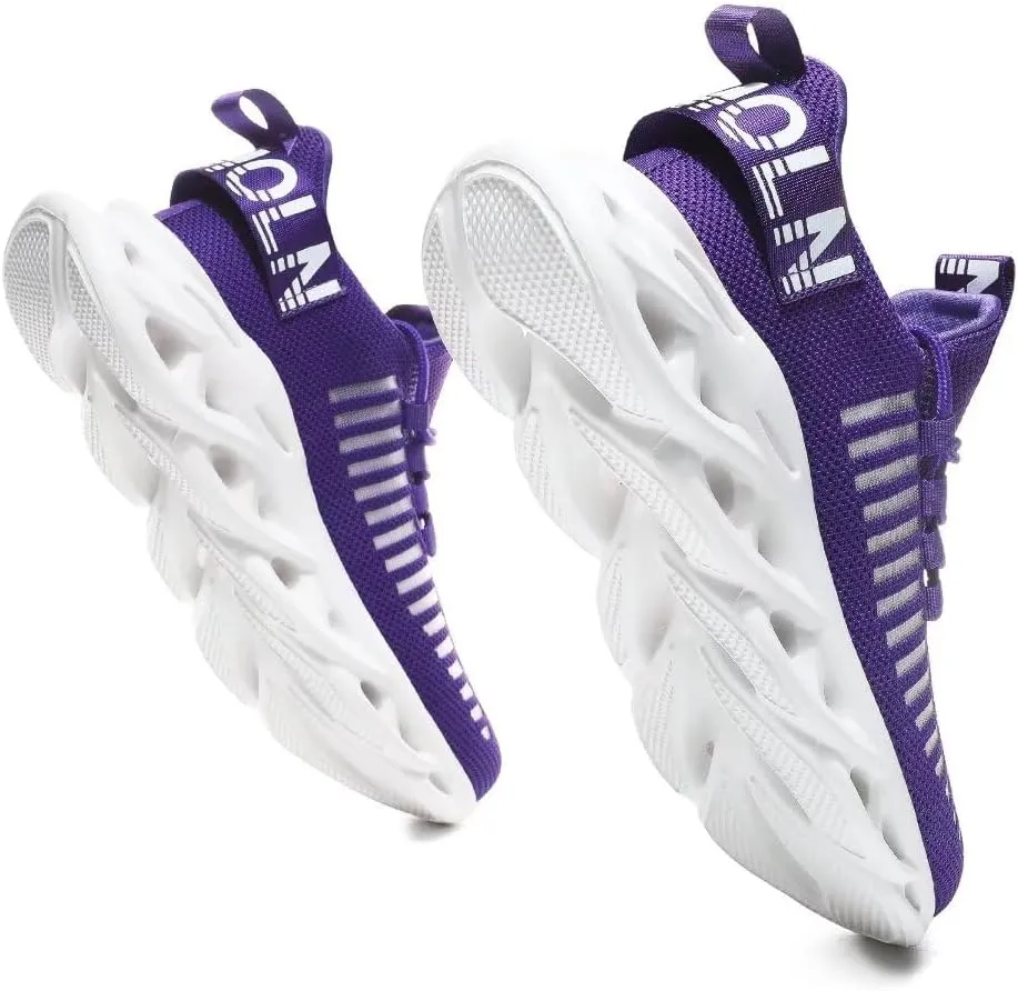 Jakcuz Women's Lace Up Walking Shoes Breathable Ultra Lightweight Sport Casual Ladies Girls Fashion Platform Sneakers