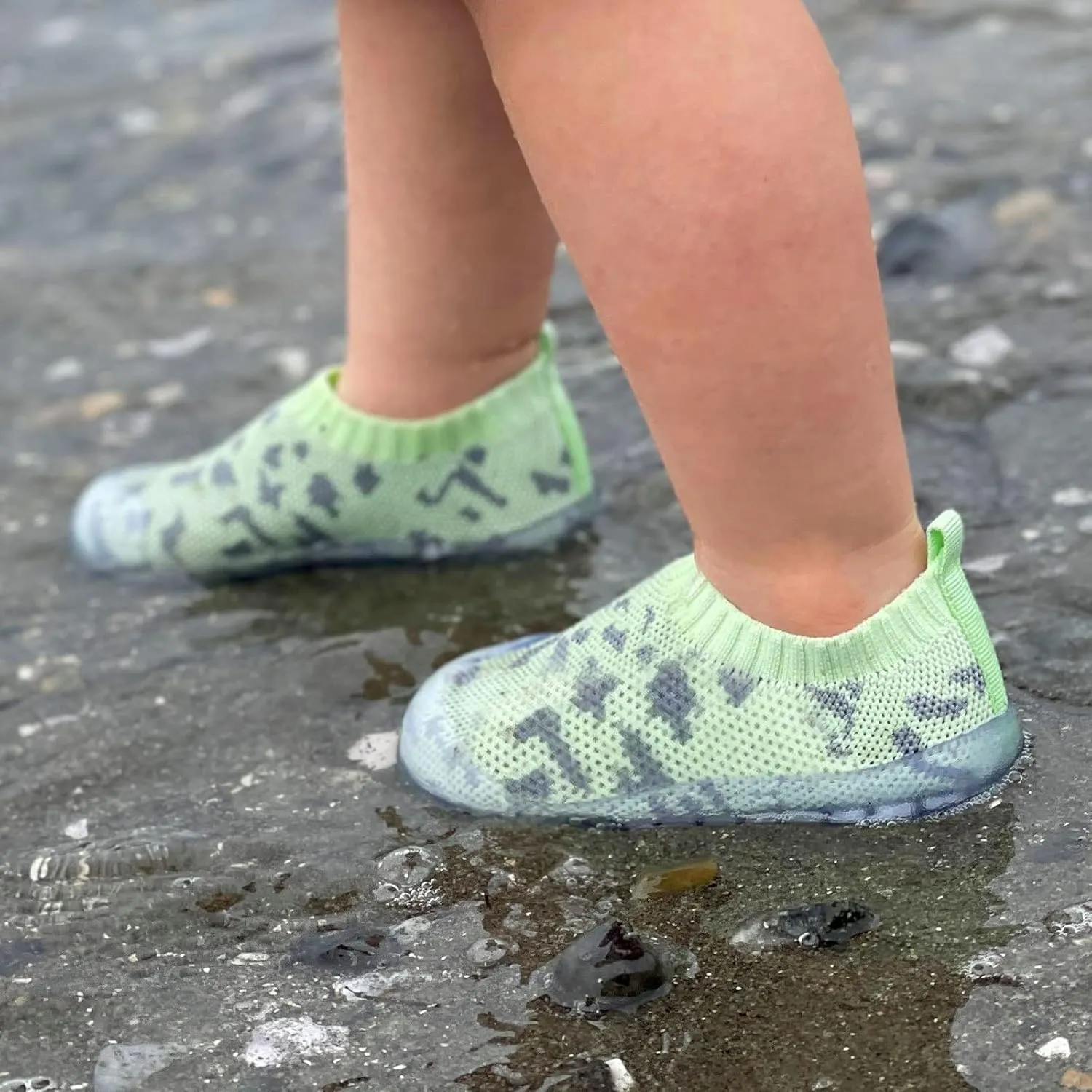 JAN & JUL Slip-on Kids Knit Shoes, Breathable Machine Washable Sneakers