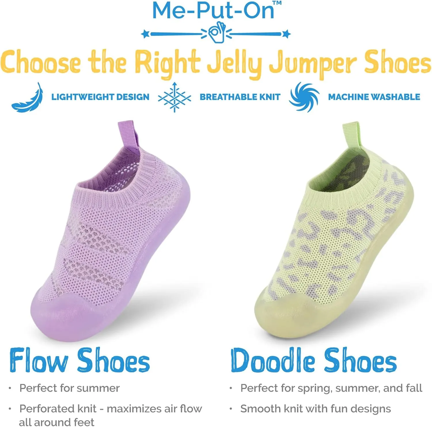 JAN & JUL Slip-on Kids Knit Shoes, Breathable Machine Washable Sneakers