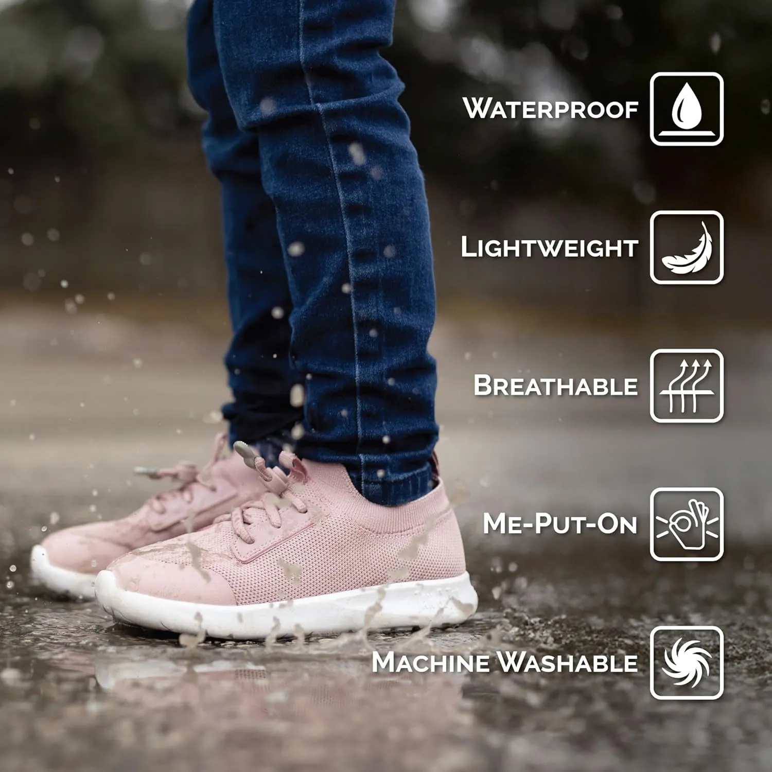 JAN & JUL Waterproof Shoes for Kids, Toddleers' Breathable Sneakers